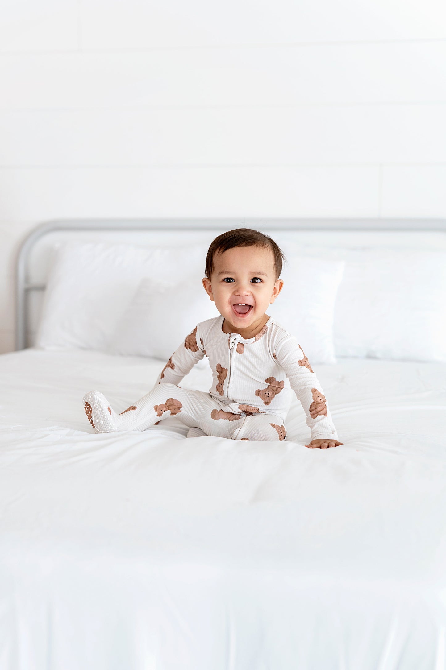 Ribbed Bear Footed Onesie