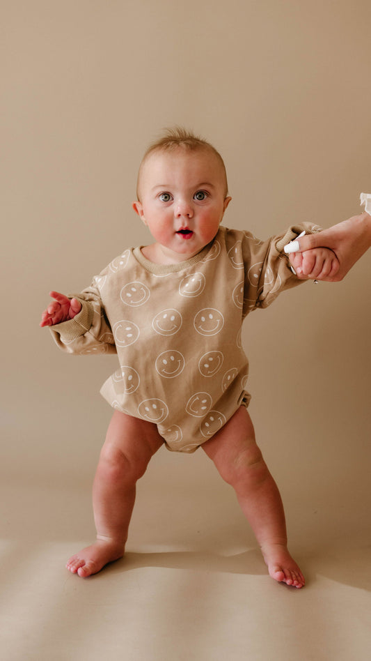 Long Sleeve Romper | Just Smile