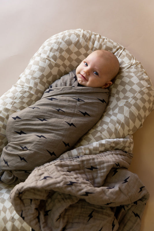 Muslin Quilt | Lightning Bolt & Wavy Checker | PRE-ORDER Arrives Late May