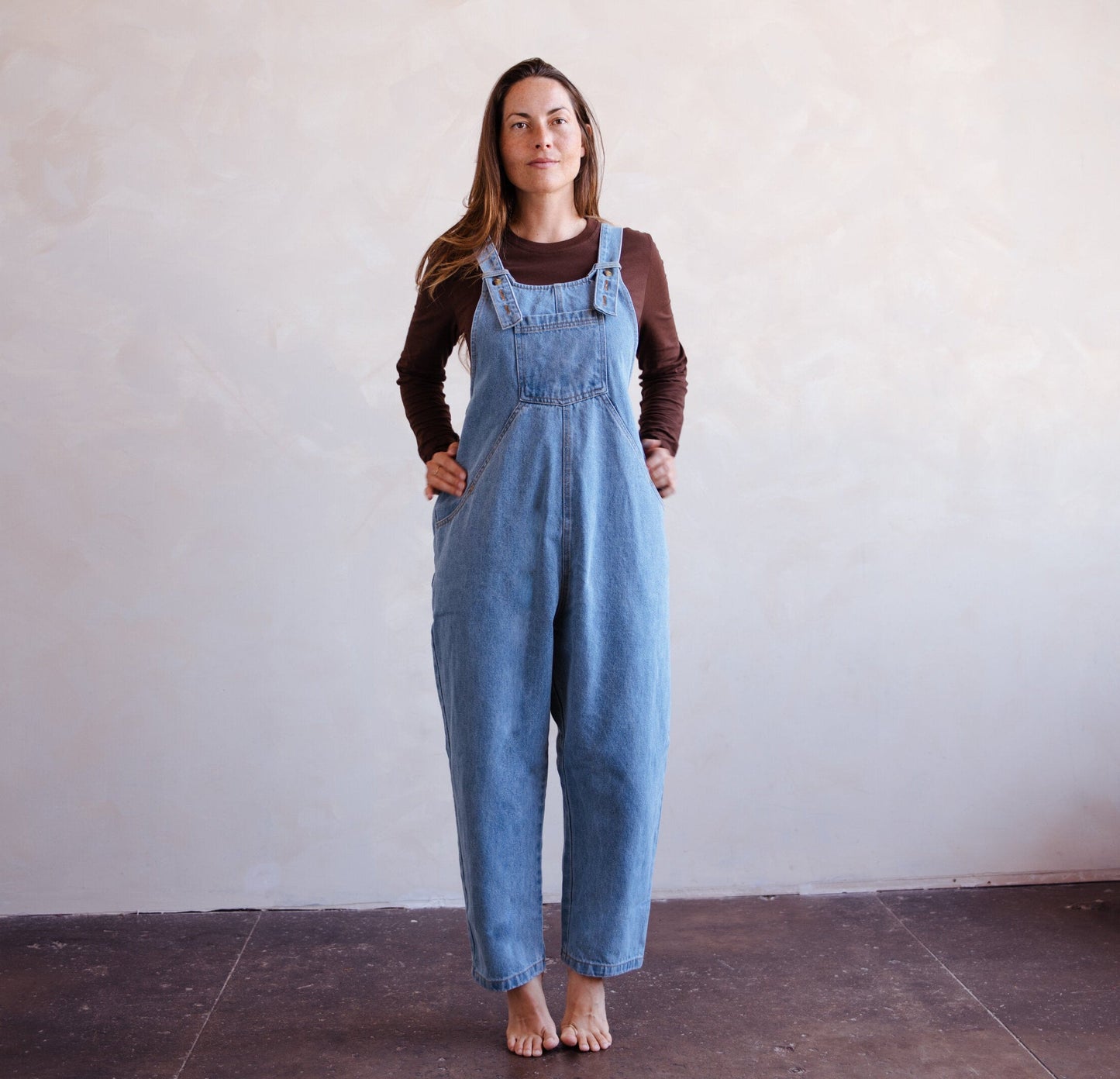 The Oversized Denim Dungaree -  Women's