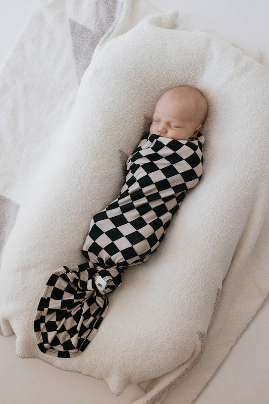 Infant Swaddle | Black Checkerboard - Mack & Harvie