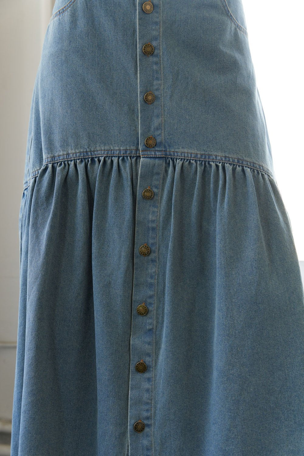 INTRICATE CHARM DENIM MIDI SKIRT - Mack & Harvie