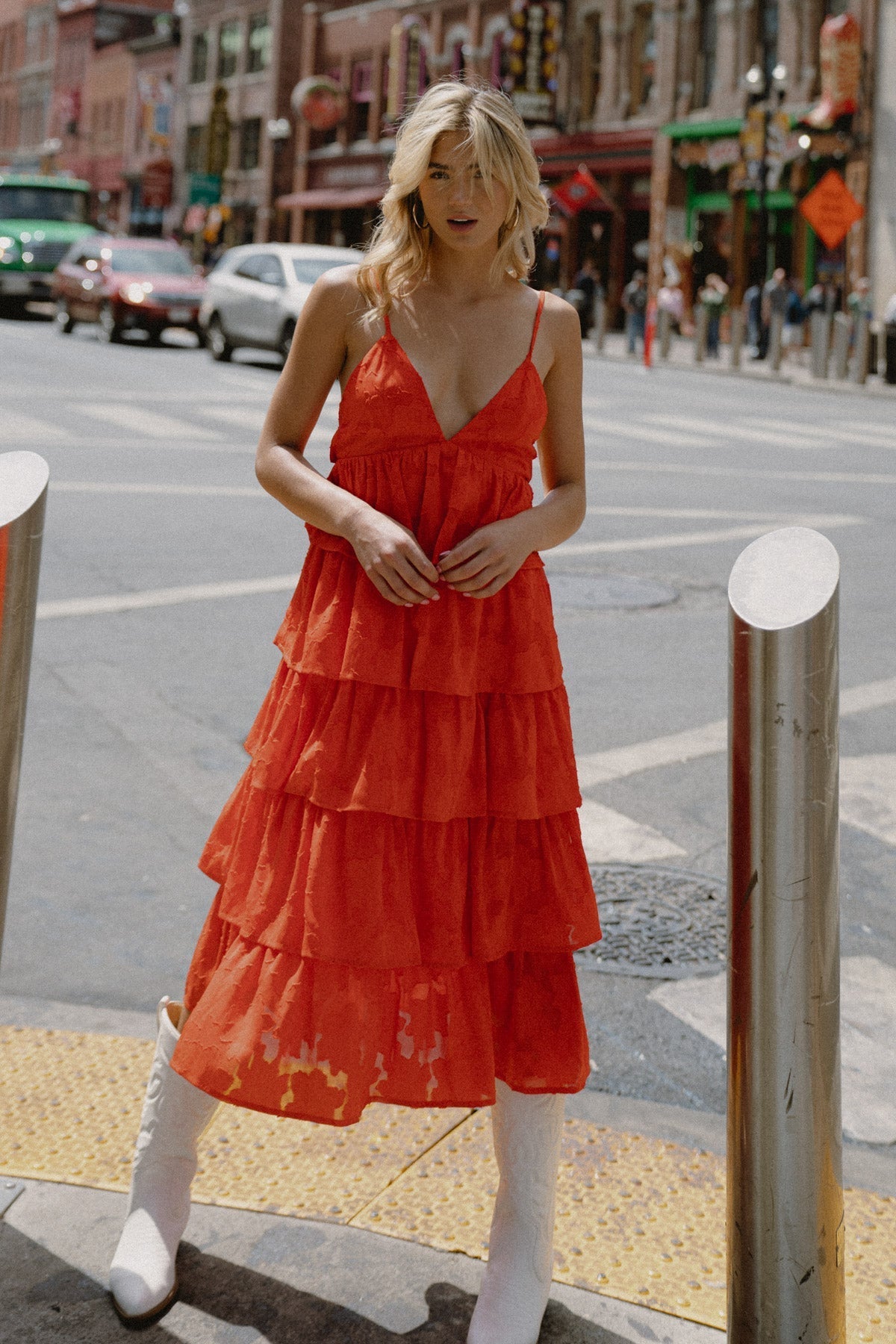 ISLAND AESTHETIC WOVEN MIDI DRESS - Mack & Harvie