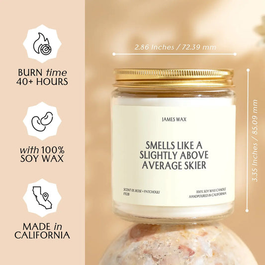 Above Average Skier Candle