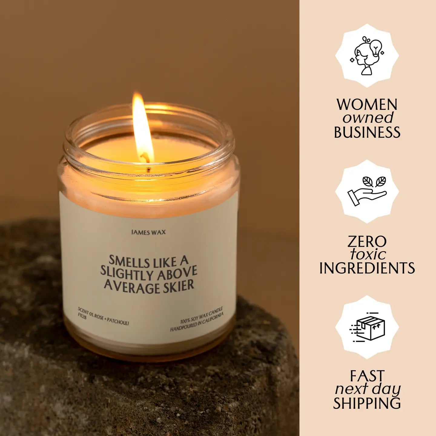 Above Average Skier Candle