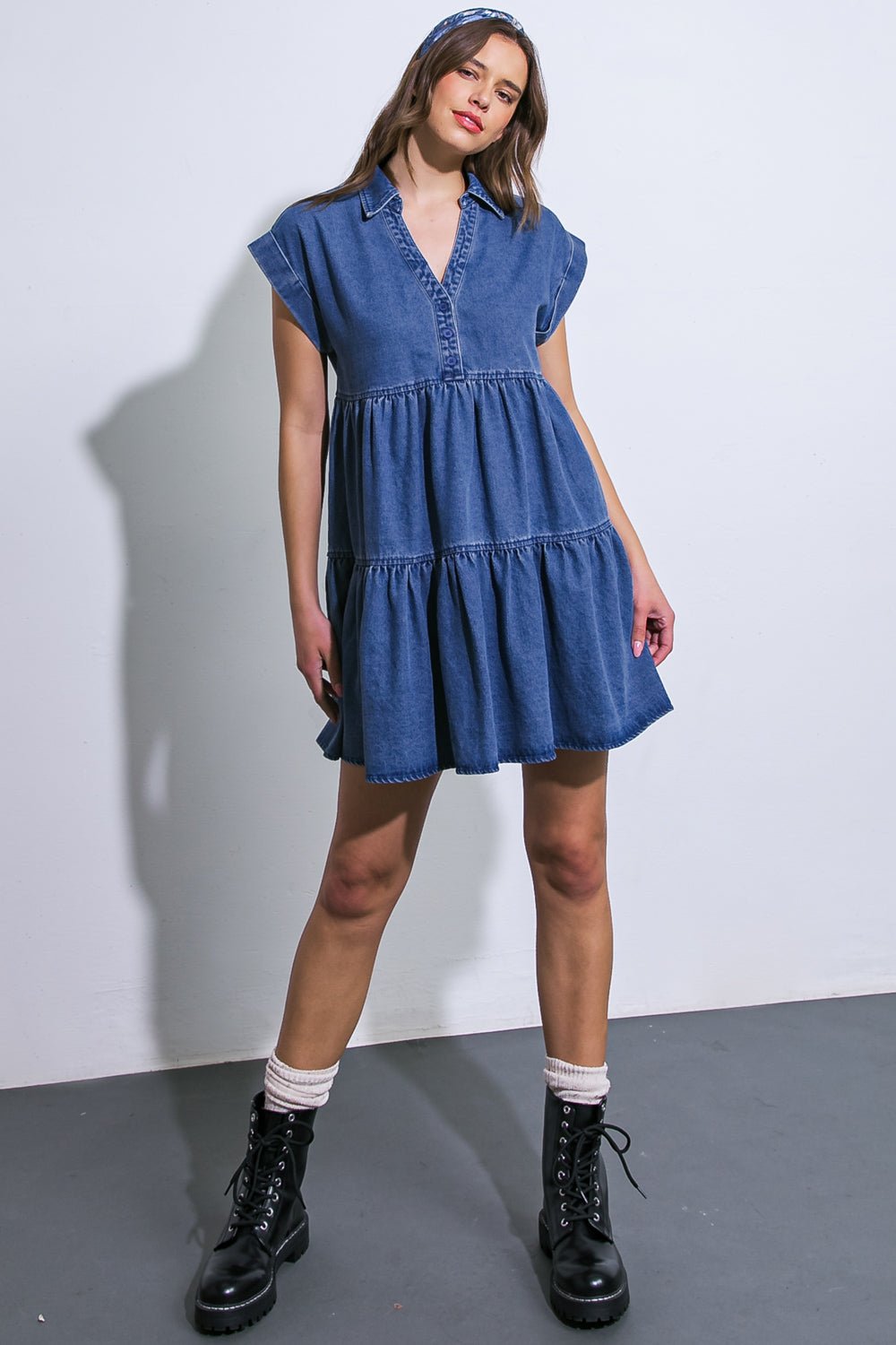 JUST THE BEGINNING TWILL MINI DRESS - Mack & Harvie