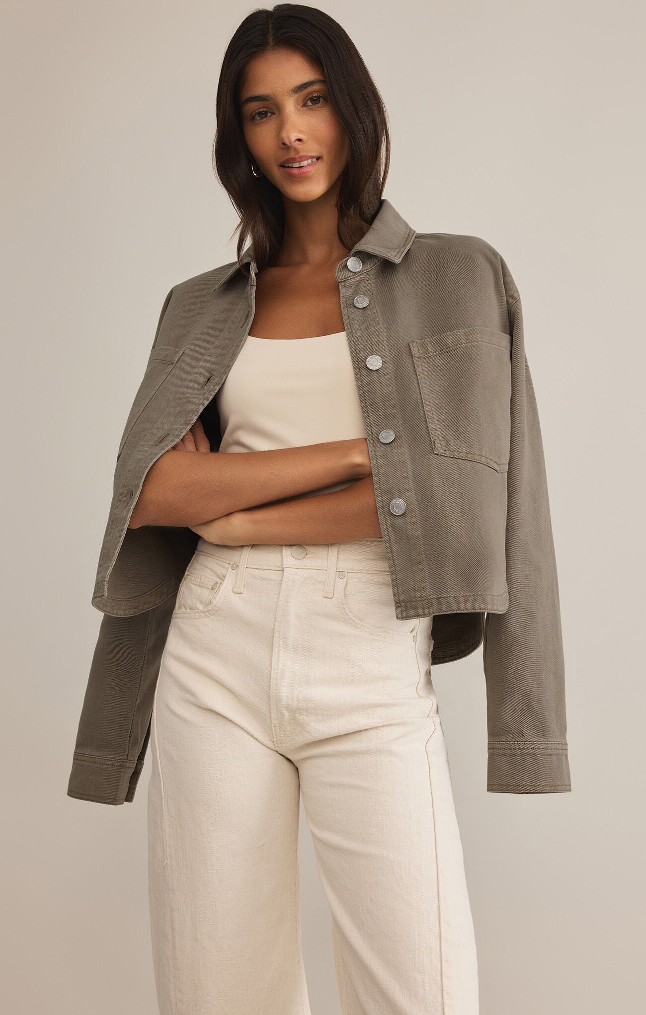 ALL DAY CROPPED DENIM JACKET