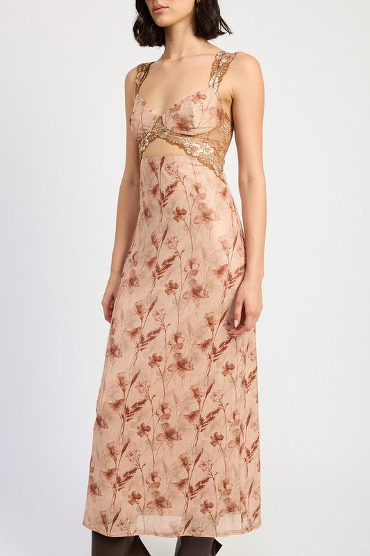 LACE CONTRAST MAXI DRESS - Mack & Harvie