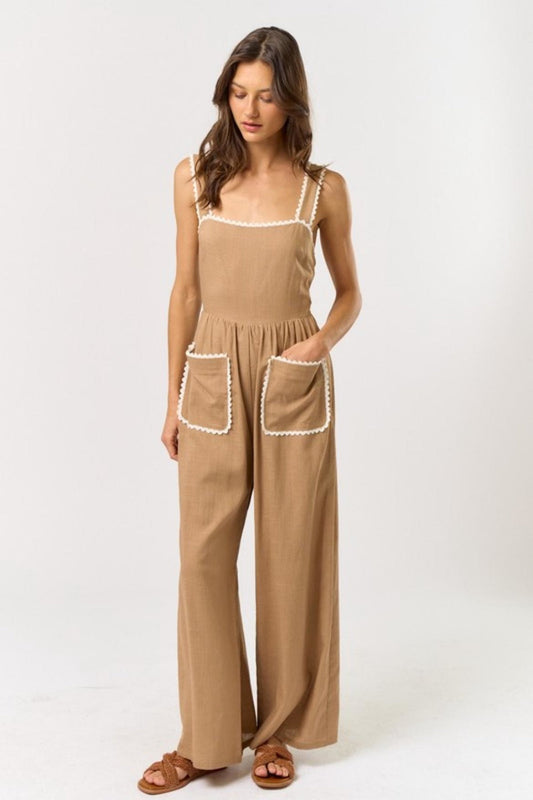 Lace Trim Jumpsuit