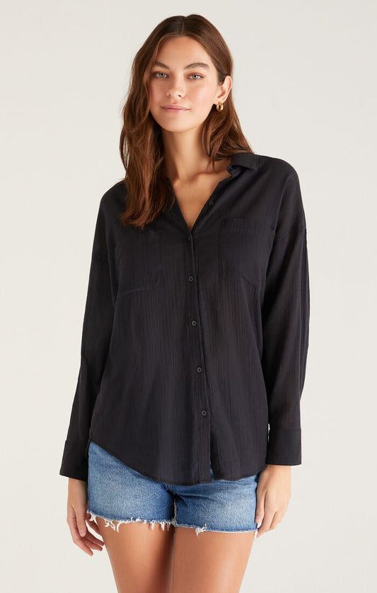 Lalo Gauze Button Up Top