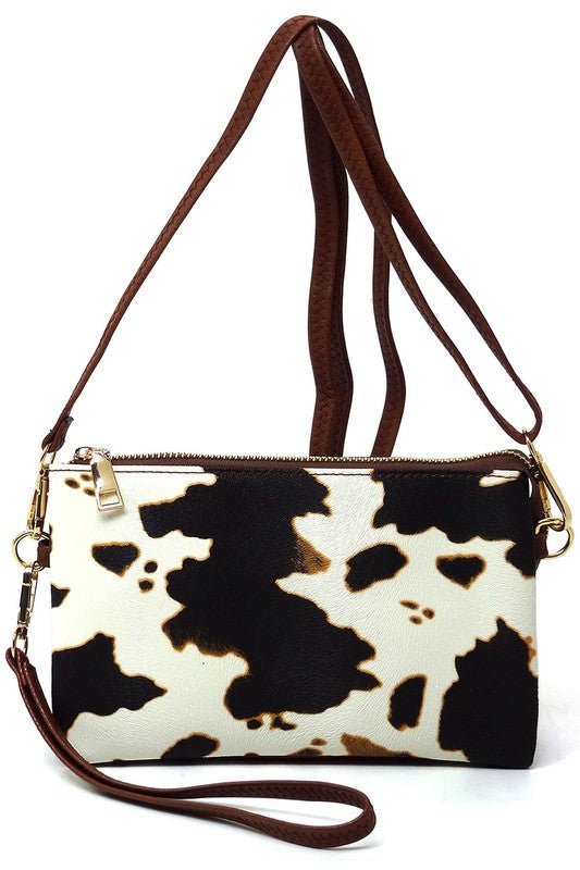 Leopard Cow Flower Crossbody Bag Clutch Wristlet - Mack & Harvie