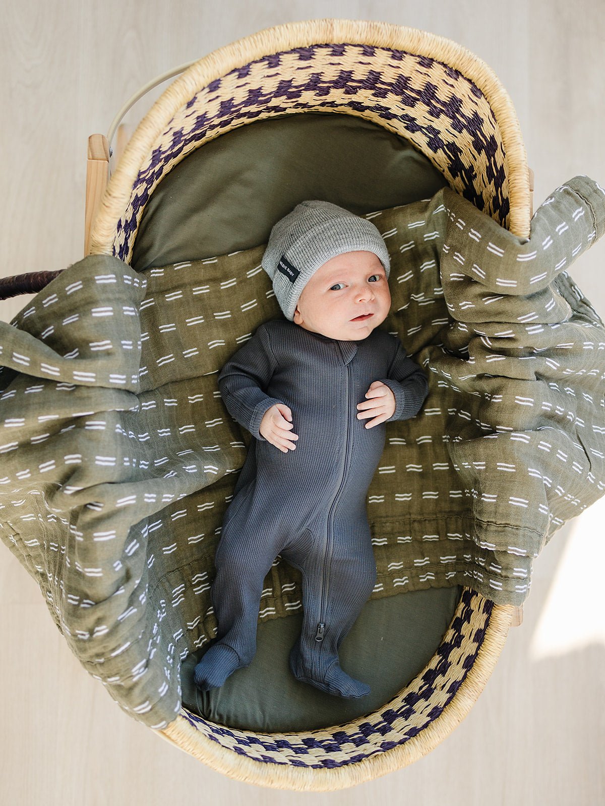 Light Grey Mebie Baby Beanie - Mack & Harvie