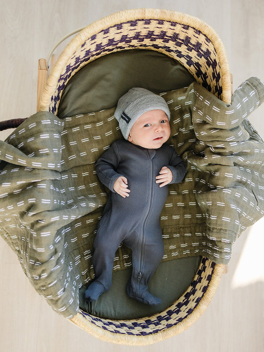 Light Grey Mebie Baby Beanie - Mack & Harvie