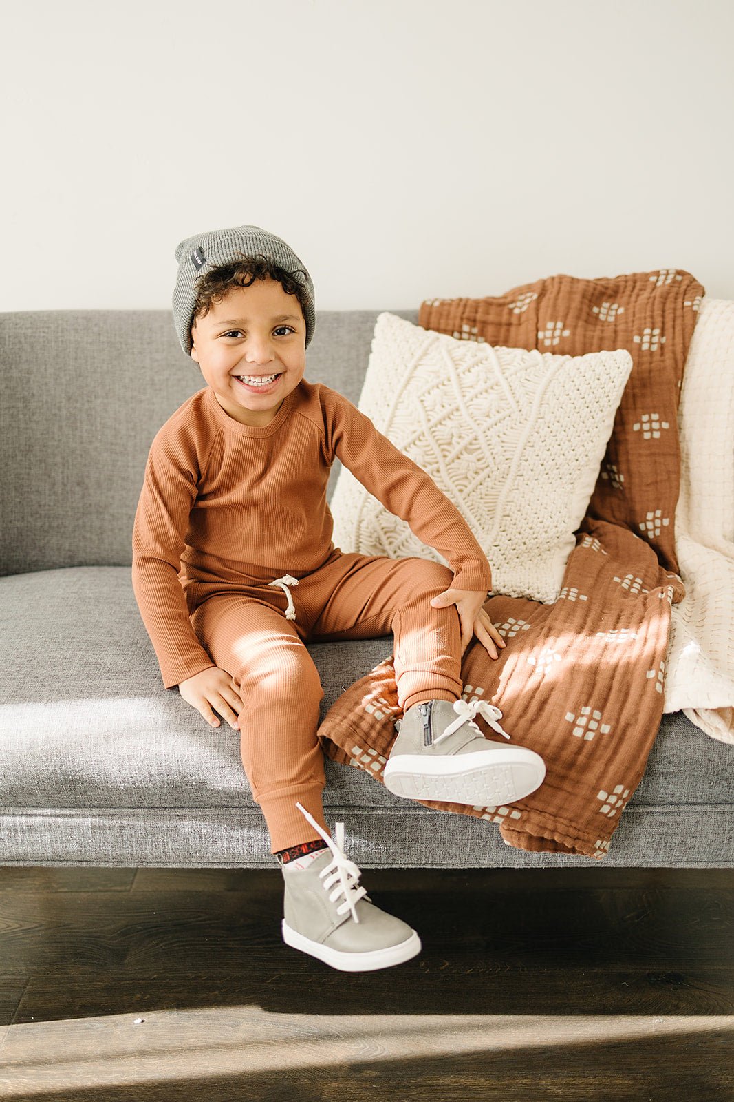 Light Grey Mebie Baby Beanie - Mack & Harvie