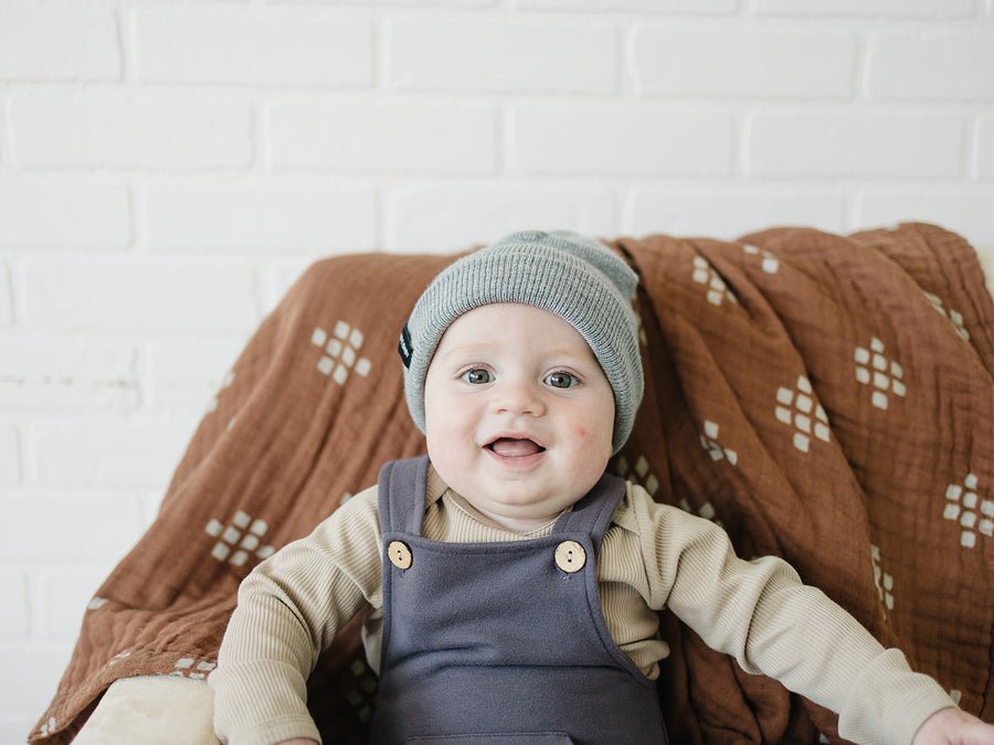 Light Grey Mebie Baby Beanie - Mack & Harvie
