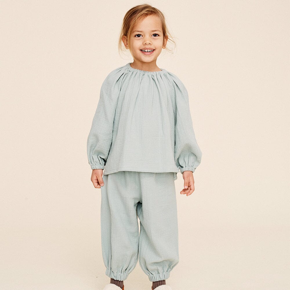 Liilu Blouse & Lou Pants - Aqua Grey - Mack & Harvie