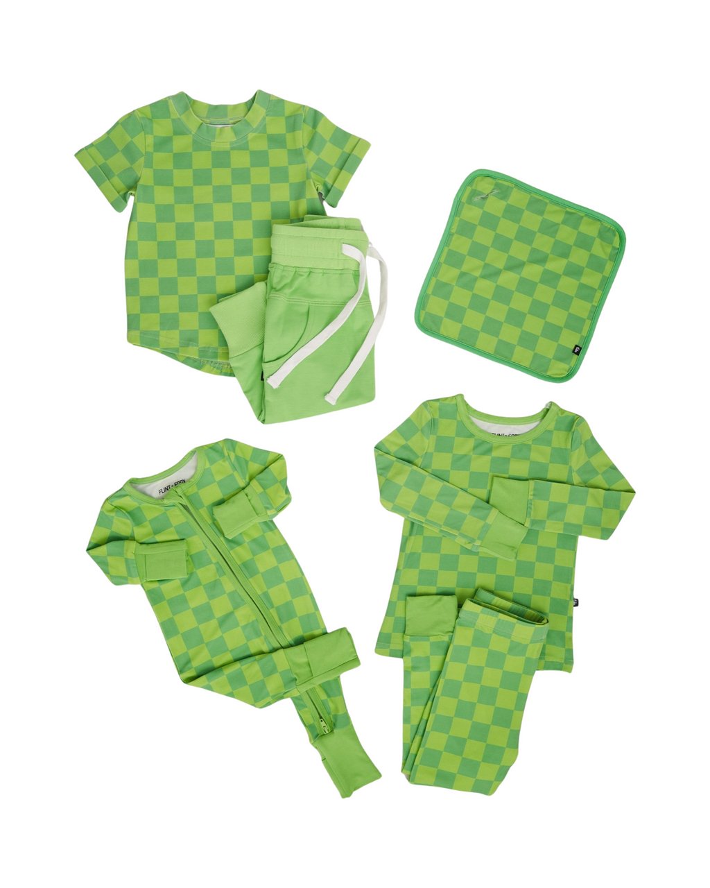 Lime Checkers Convertible Footie - Mack & Harvie