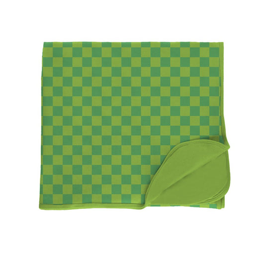 Lime Checkers Toddler Blanket - Mack & Harvie