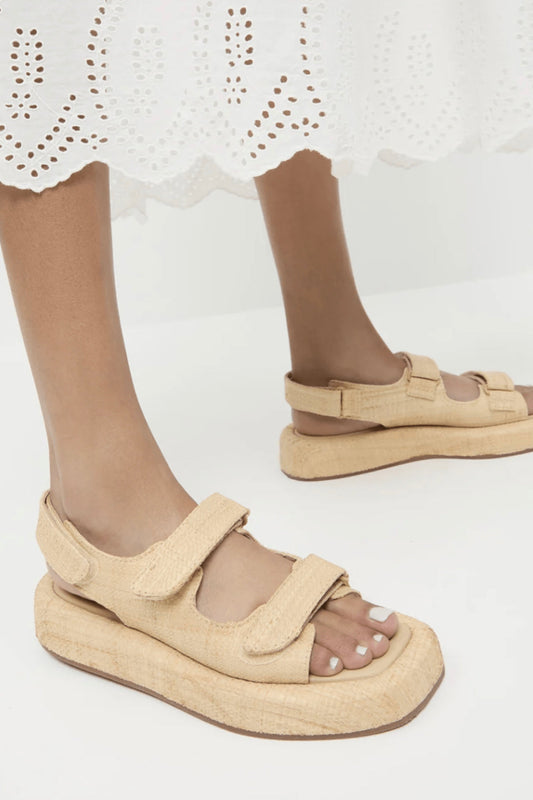 Blaise Natural Platform-Sandal