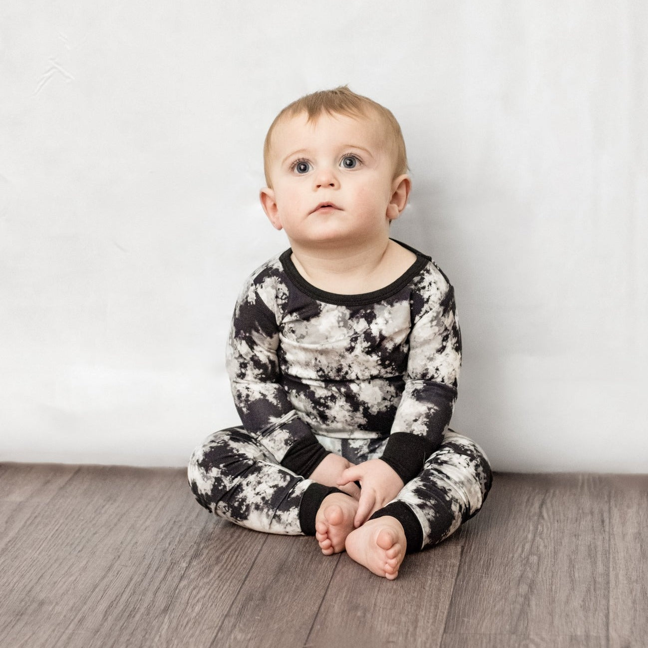 LONG SLEEVE 2 PIECE SETS - Black Tie Dye - Mack & Harvie