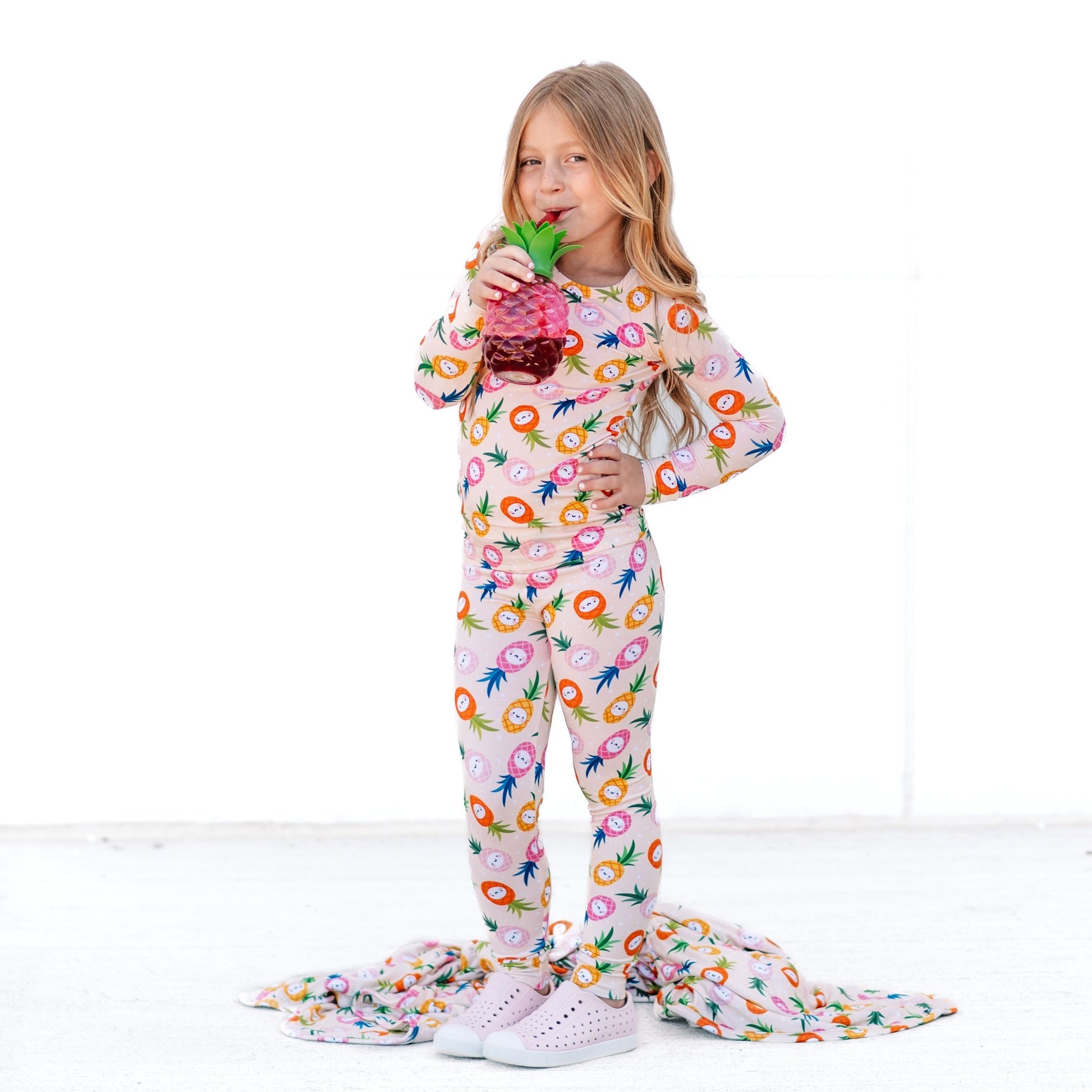 LONG SLEEVE 2 PIECE SETS - Kawaii Pineapple - Mack & Harvie