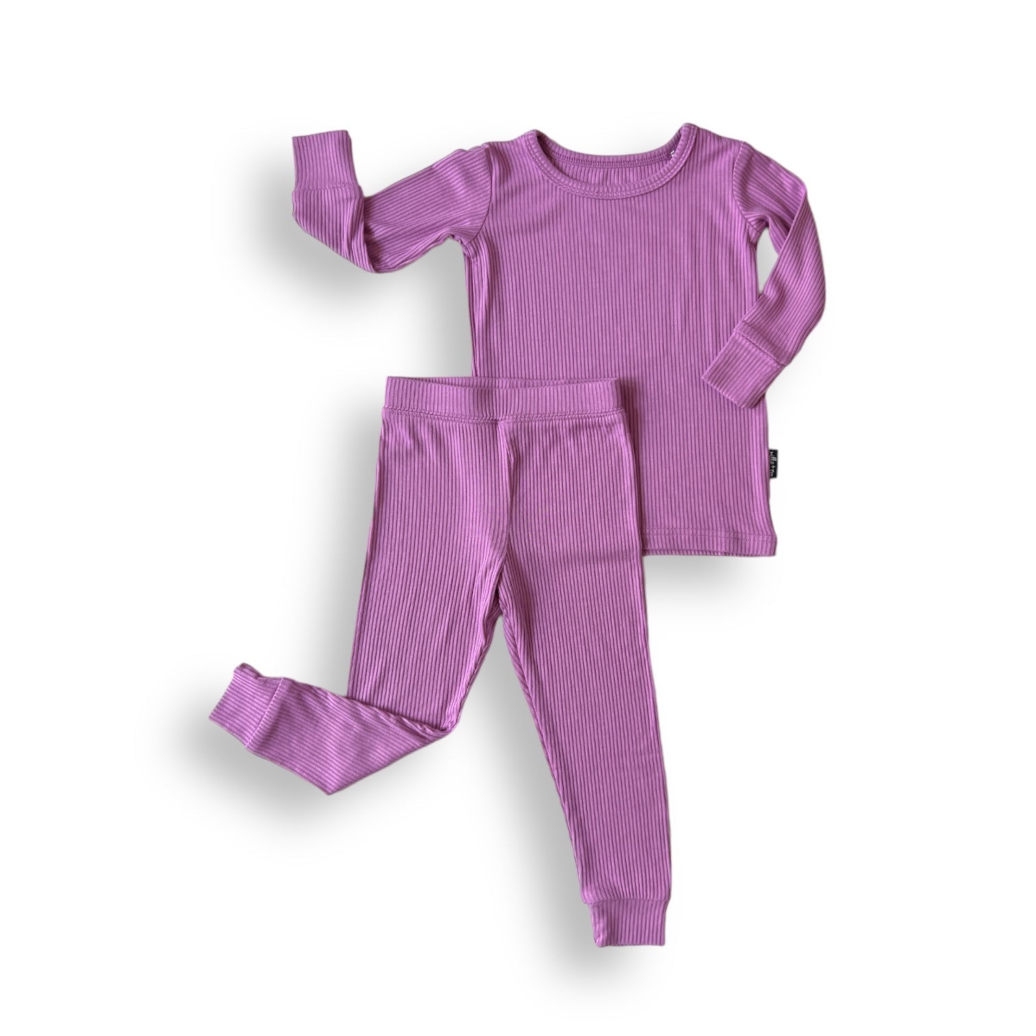 LONG SLEEVE 2 PIECE SETS - Lilac Ribbed - Mack & Harvie