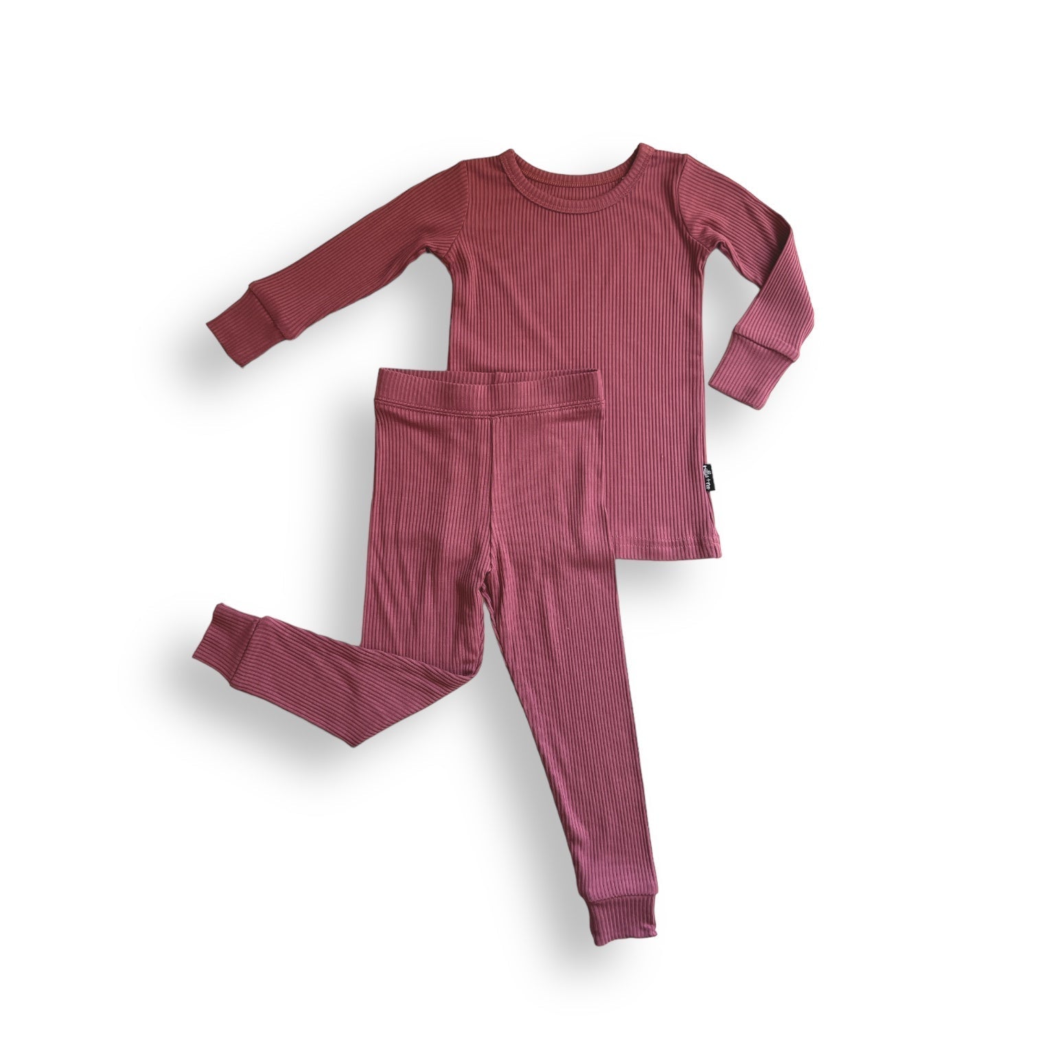 LONG SLEEVE 2 PIECE SETS - Mauve Ribbed - Mack & Harvie