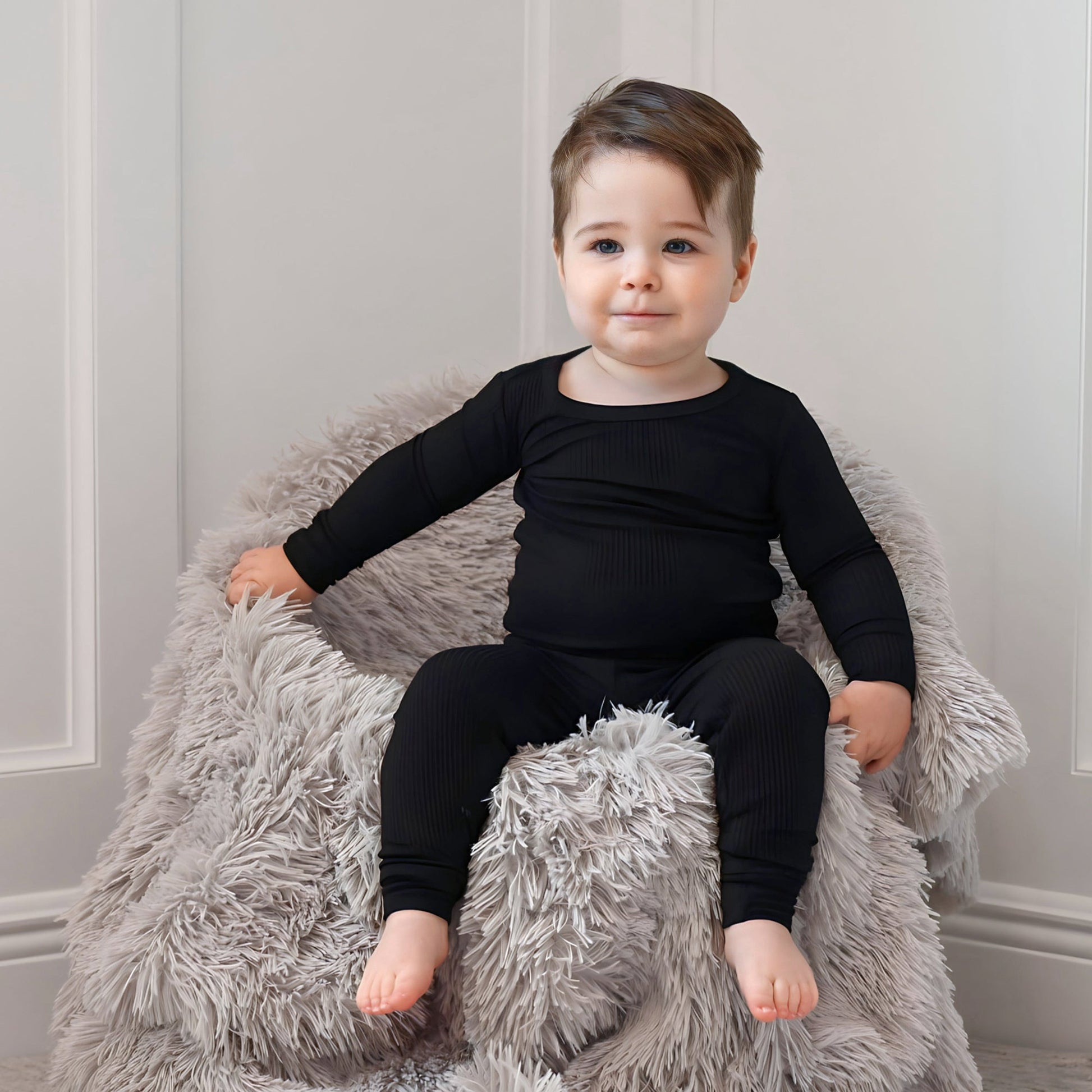 LONG SLEEVE 2 PIECE SETS - Midnight Ribbed - Mack & Harvie
