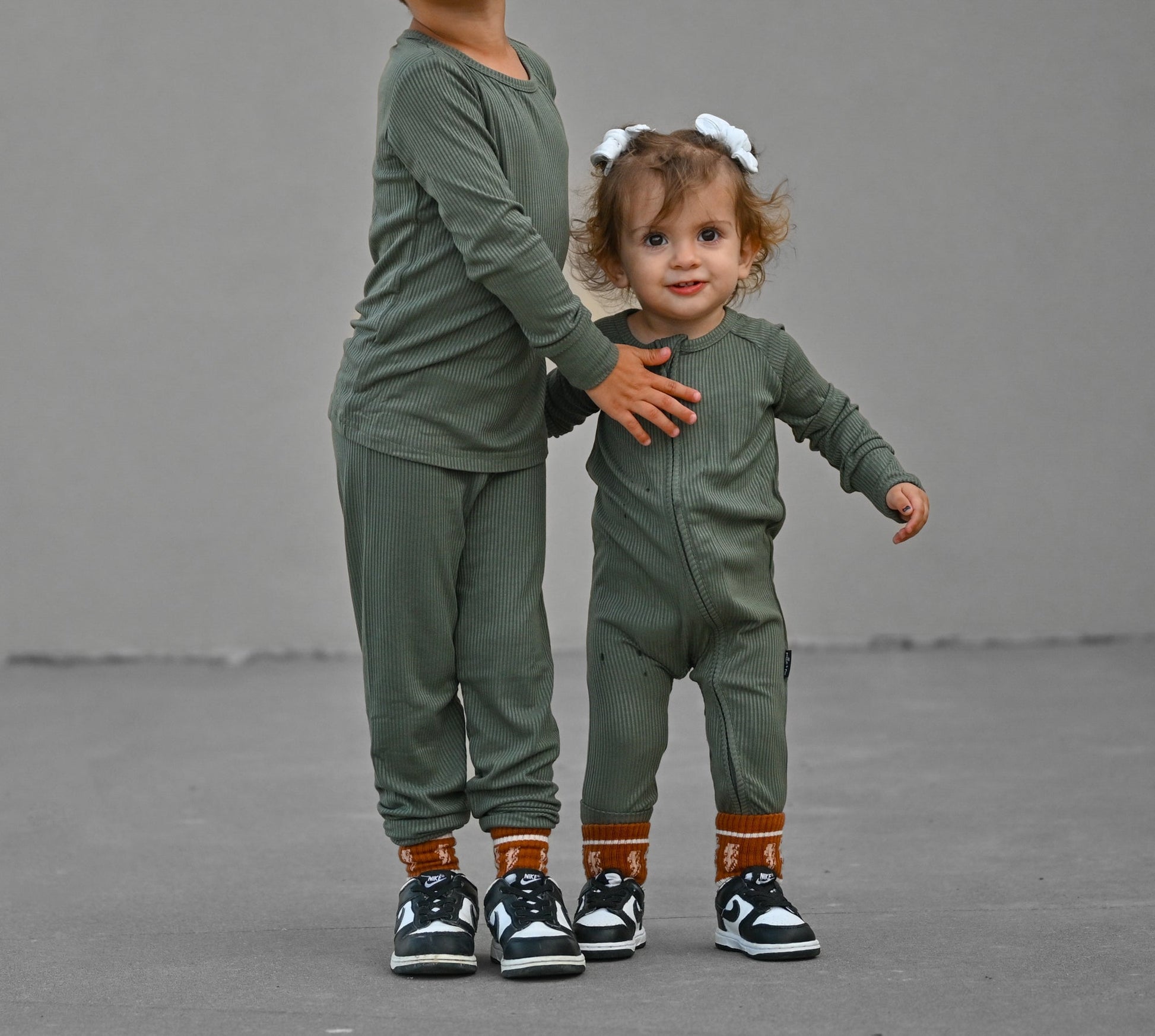 LONG SLEEVE 2 PIECE SETS - Moss Ribbed - Mack & Harvie