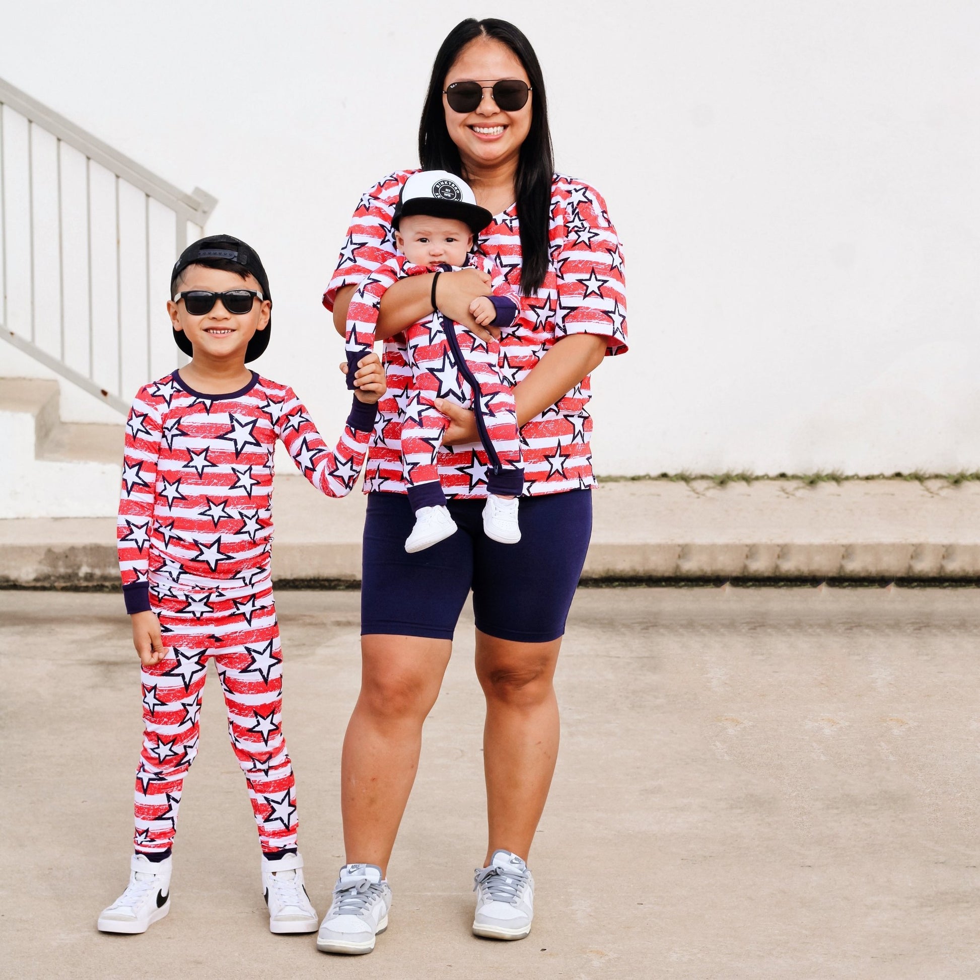 LONG SLEEVE 2 PIECE SETS - Stars + Stripes - Mack & Harvie
