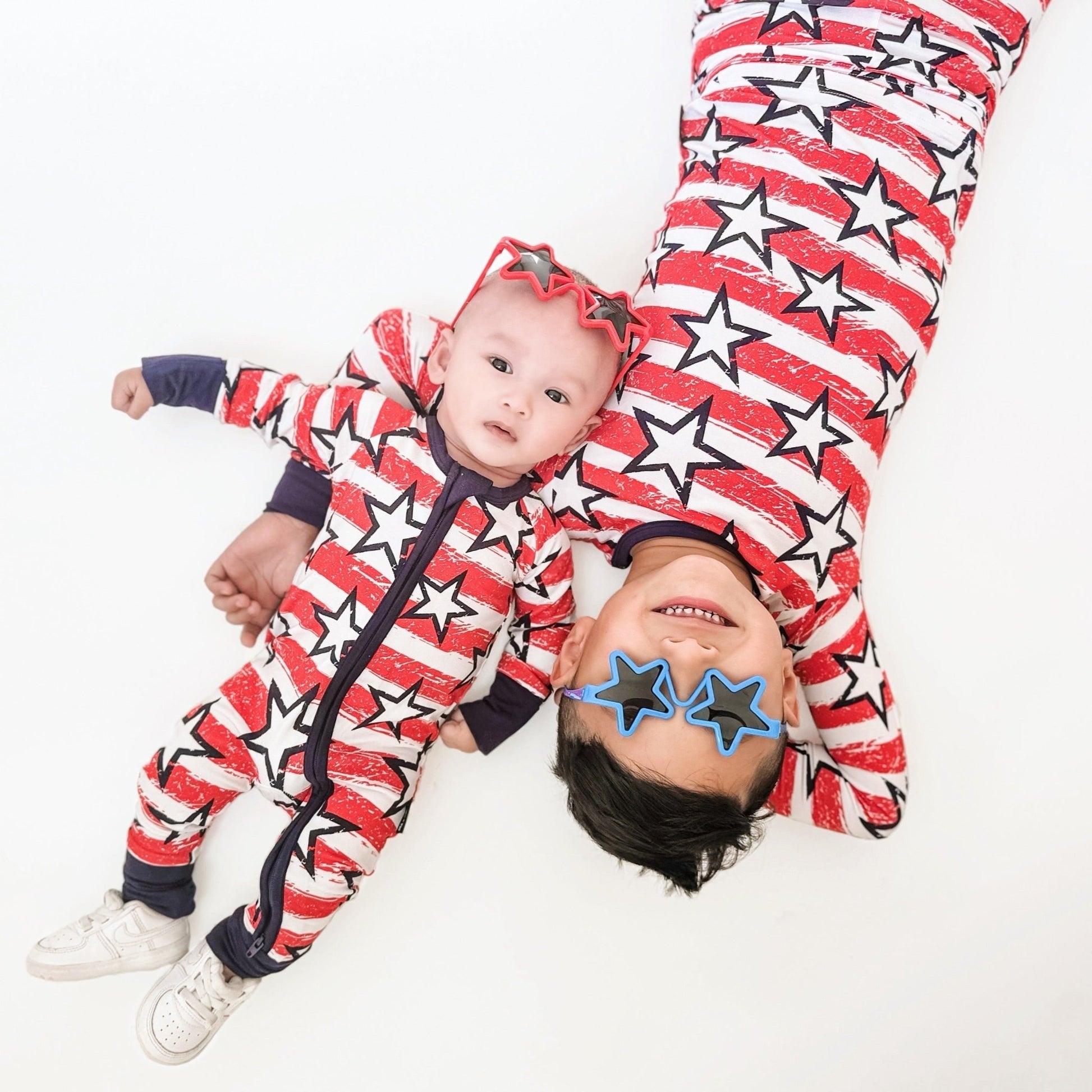 LONG SLEEVE 2 PIECE SETS - Stars + Stripes - Mack & Harvie