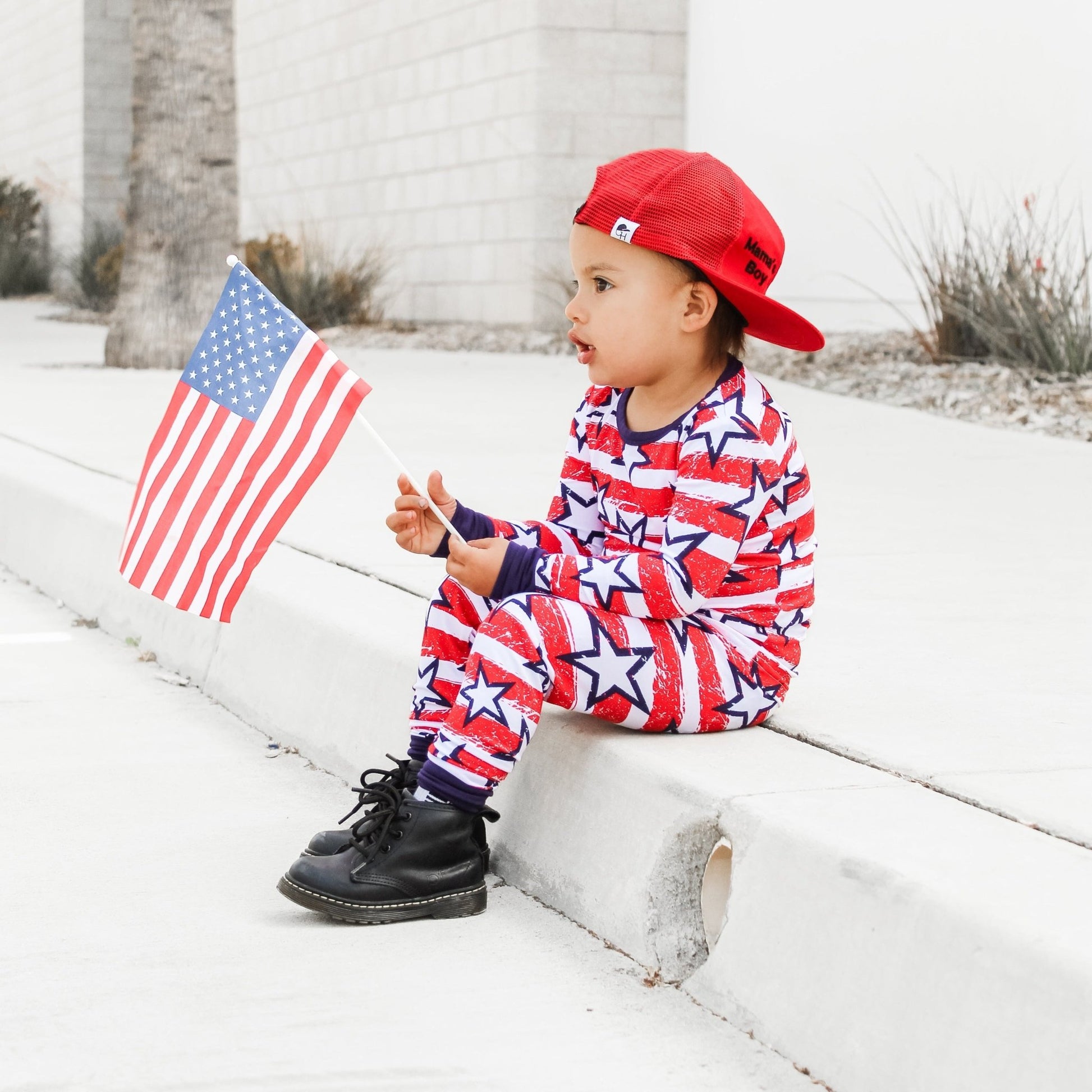 LONG SLEEVE 2 PIECE SETS - Stars + Stripes - Mack & Harvie