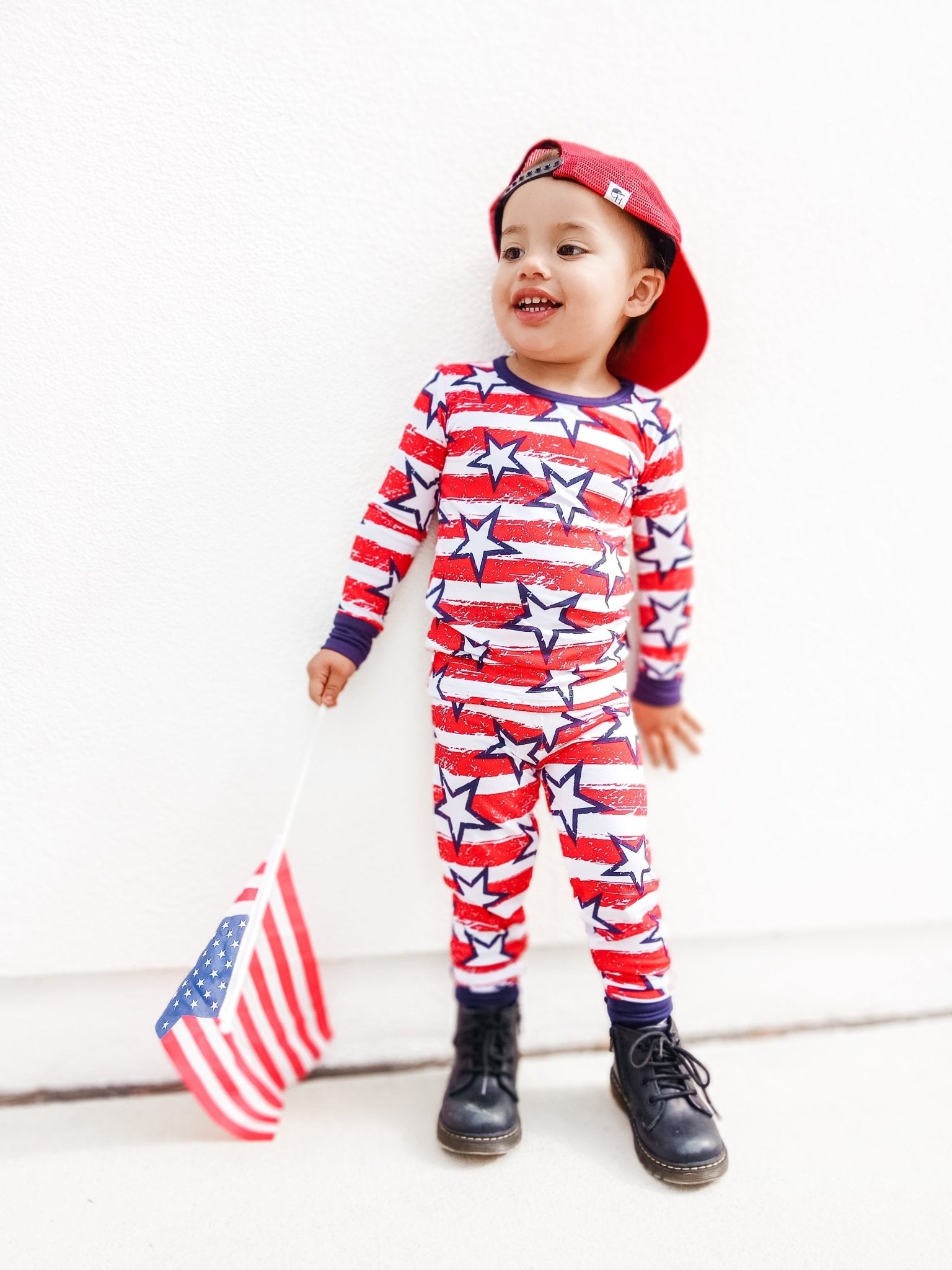 LONG SLEEVE 2 PIECE SETS - Stars + Stripes - Mack & Harvie