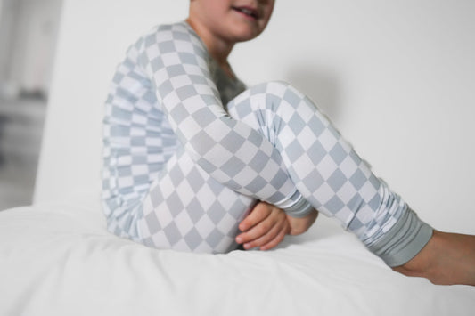 LONG SLEEVE 2 PIECE SETS - Stone Check - Mack & Harvie