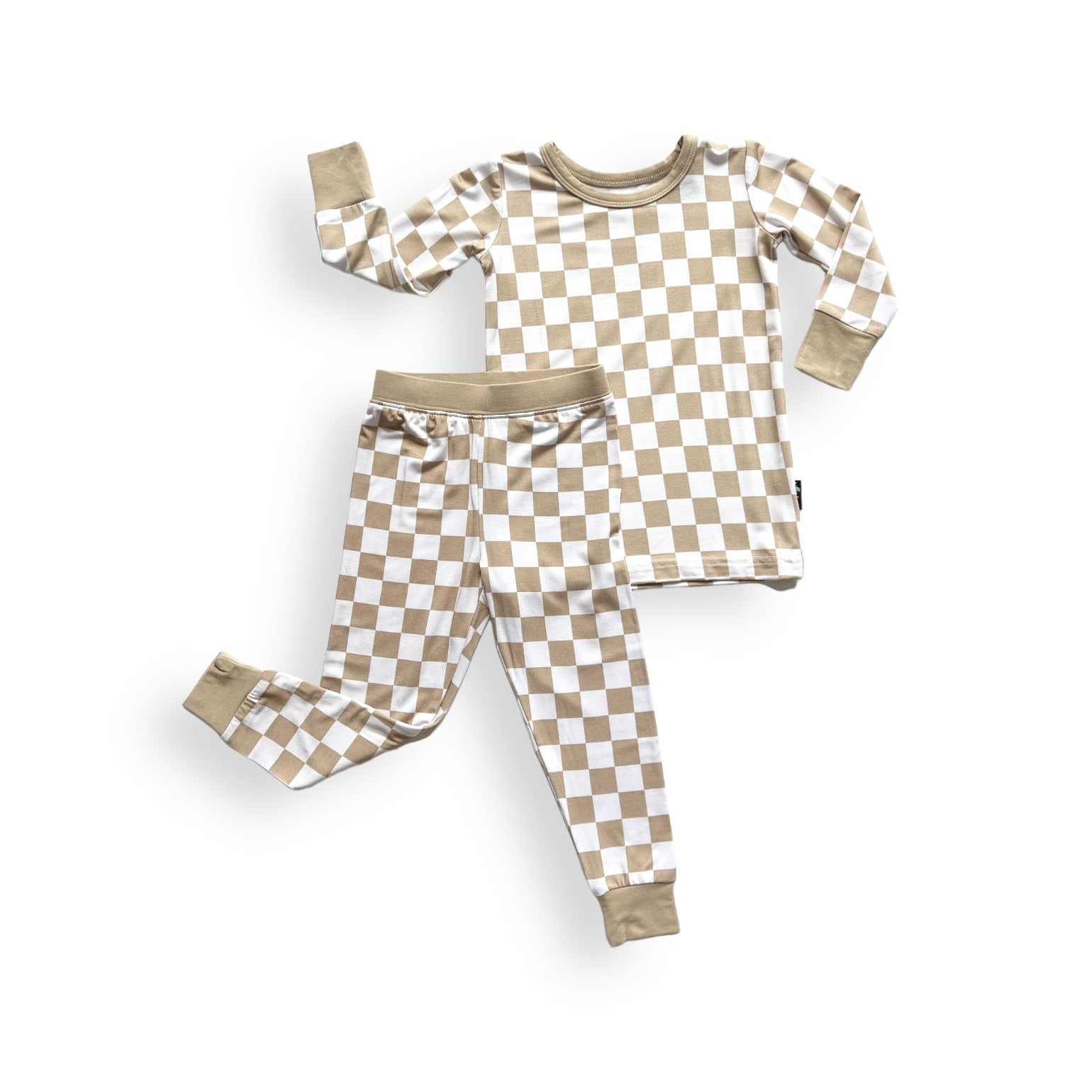 LONG SLEEVE 2 PIECE SETS - Tan Check - Mack & Harvie