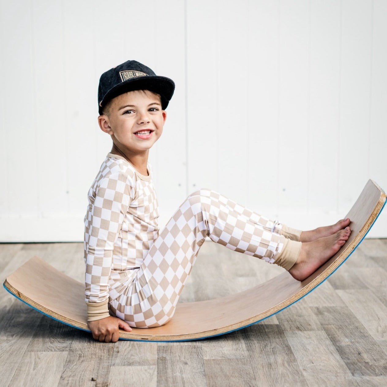 LONG SLEEVE 2 PIECE SETS - Tan Check - Mack & Harvie
