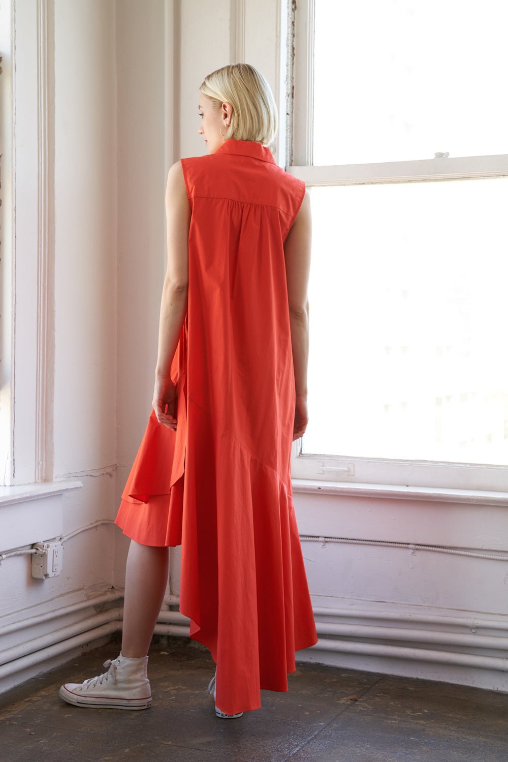 LOOKING MY WAY WOVEN MIDI DRESS - Mack & Harvie