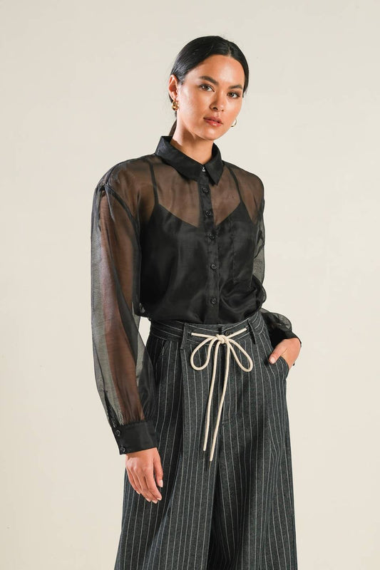 LOVE OVER FEAR ORGANZA TOP - Mack & Harvie