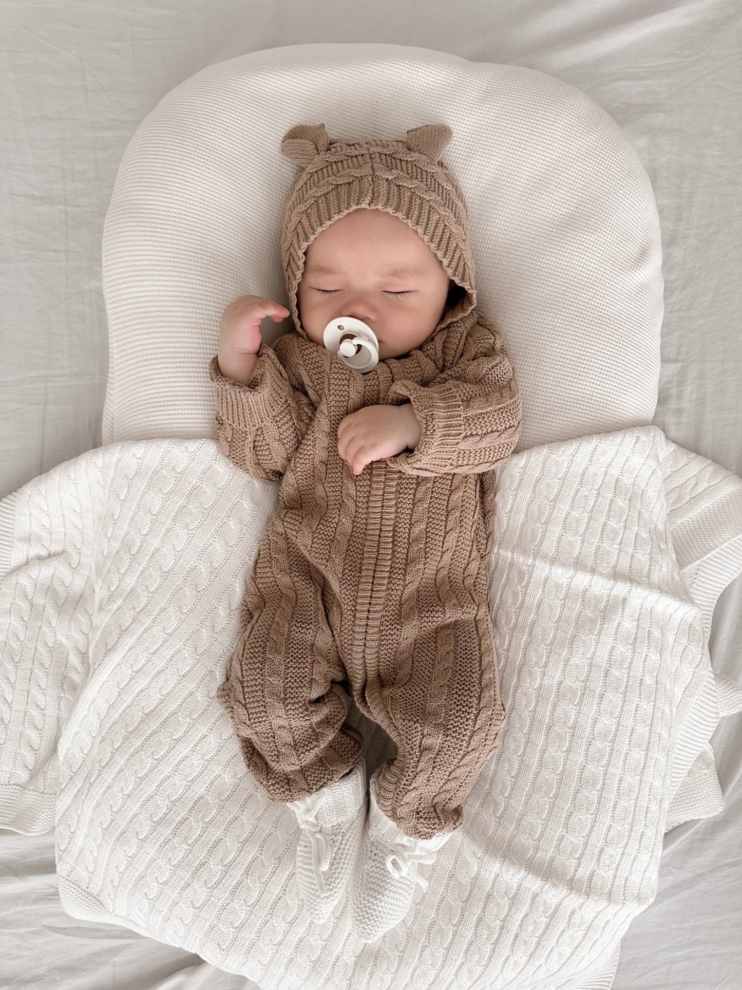 Luna + Luca Baby Bear Jumpsuit - Acorn - Mack & Harvie