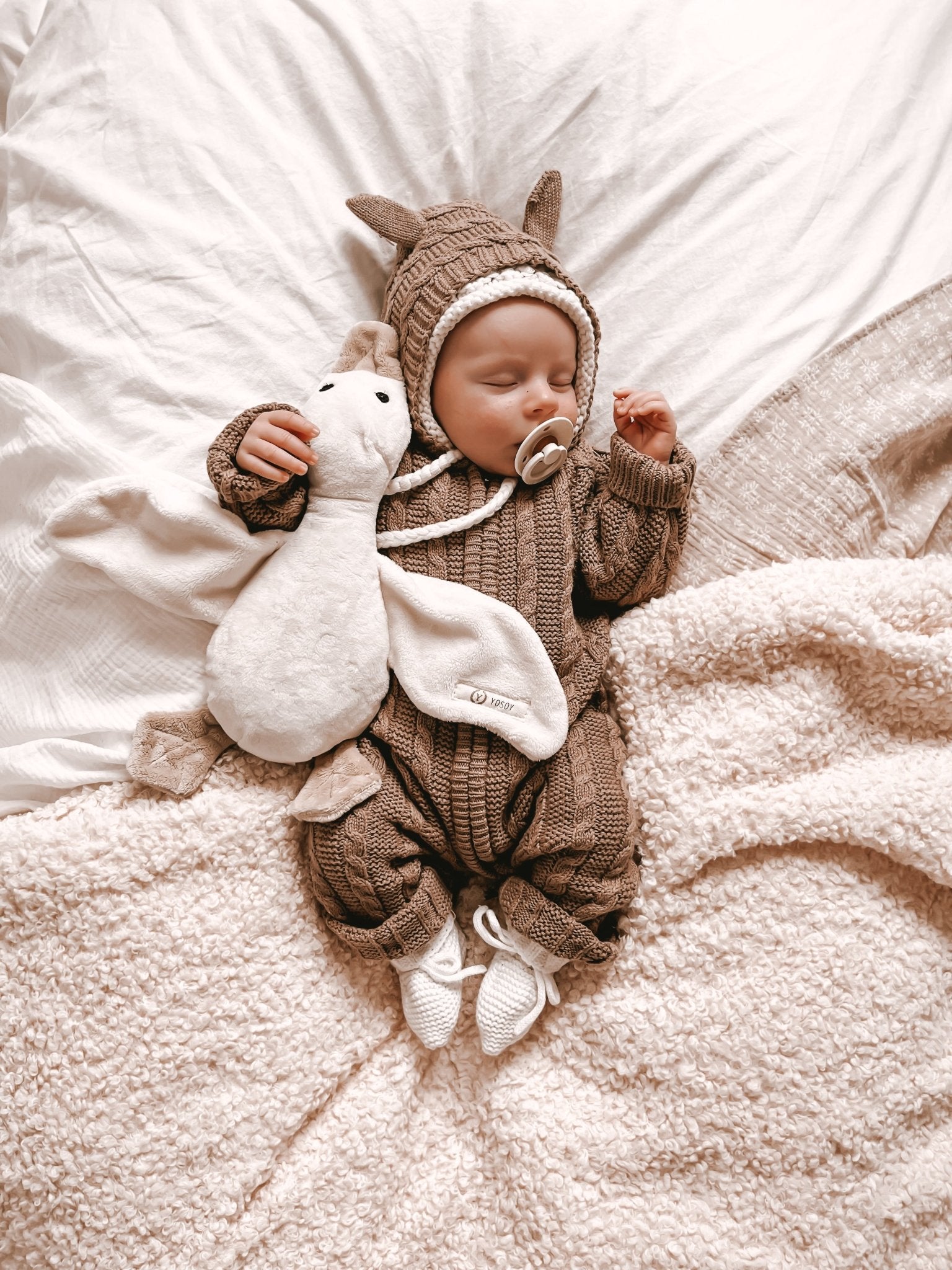 Luna + Luca Baby Bear Jumpsuit - Acorn - Mack & Harvie