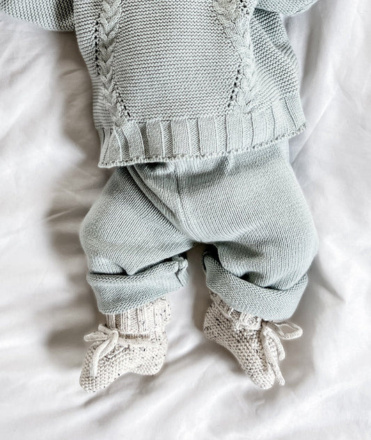 Luna + Luca Knit Pants - Frosty Blue - Mack & Harvie