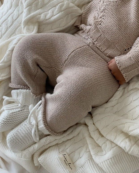 Luna + Luca Knit Pants - Heather Beige - Mack & Harvie