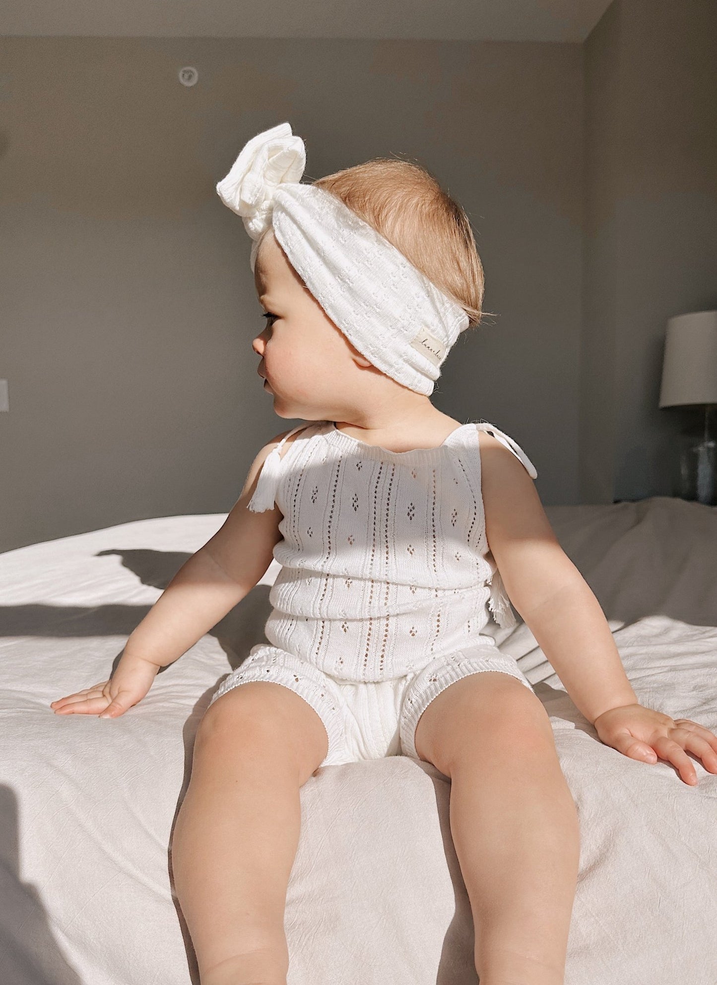 Luna + Luca Pointelle Romper - White - Mack & Harvie