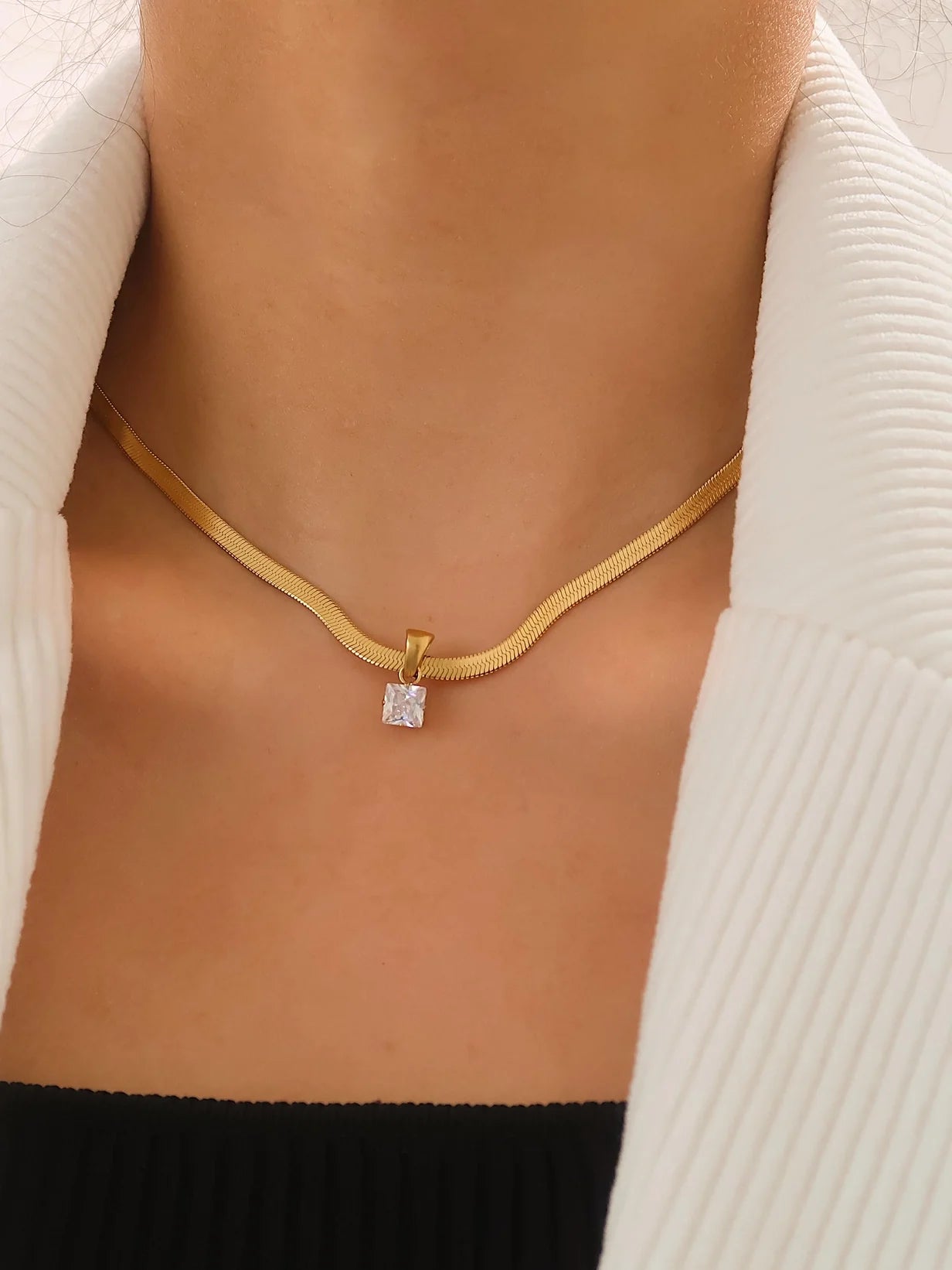 Crystal Snake Chain Necklace
