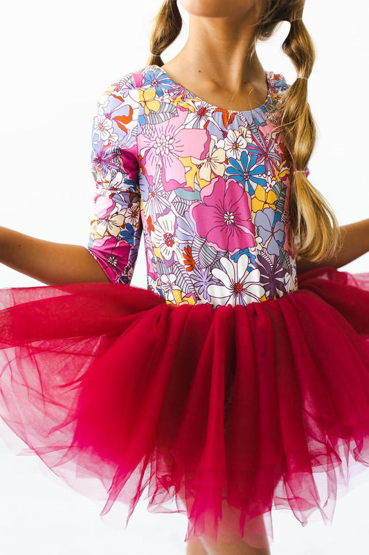 Mauve What's Up Buttercup 3/4 Tutu Leotard - Mack & Harvie
