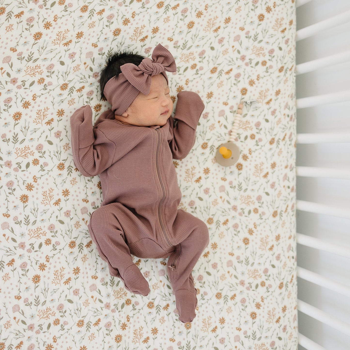 Meadow Floral Muslin Crib Sheet - Mack & Harvie