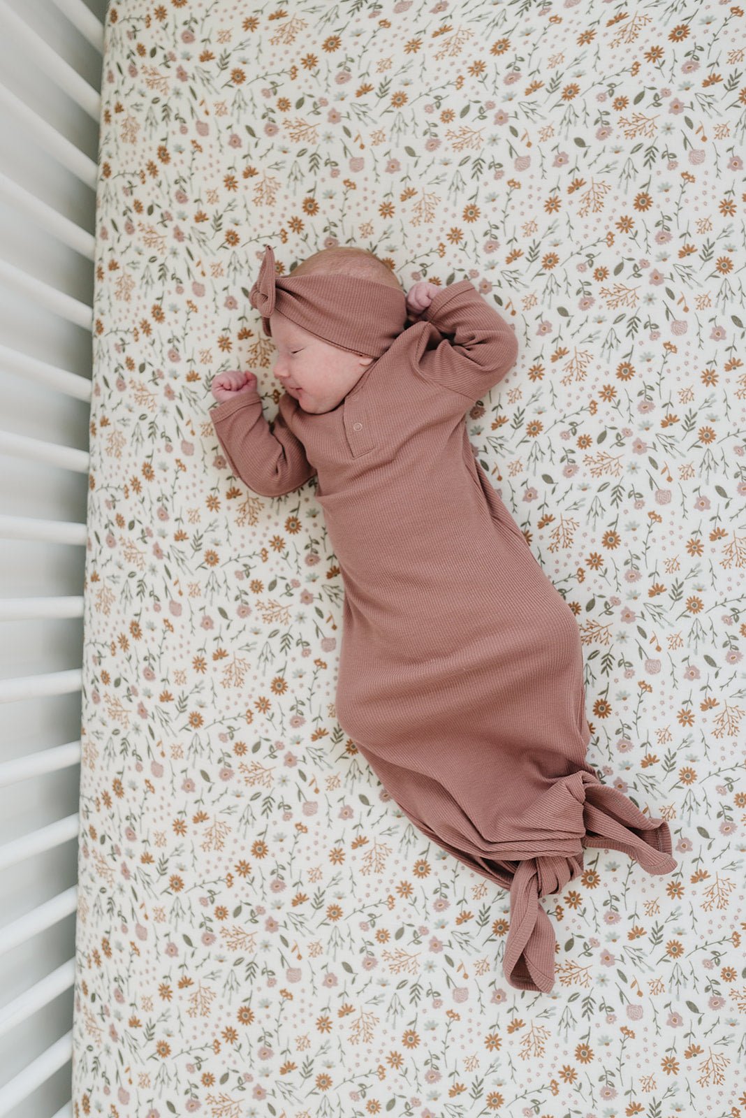 Meadow Floral Muslin Crib Sheet - Mack & Harvie