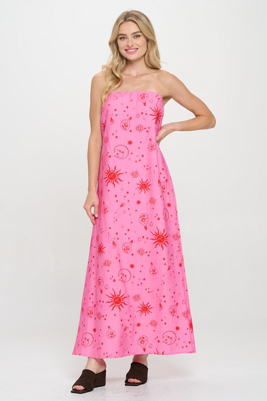 Cosmic Reverie Tube Maxi Dress