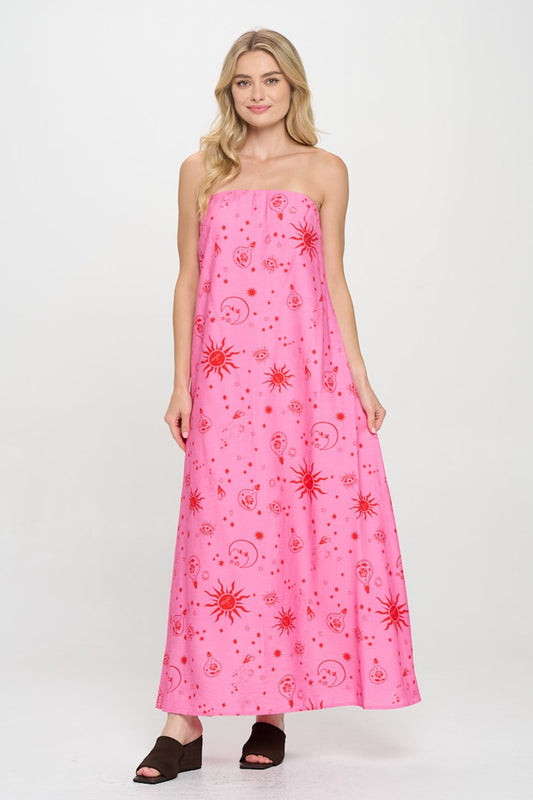 Cosmic Reverie Tube Maxi Dress