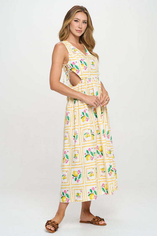 Santorini Citrus Maxi Dress